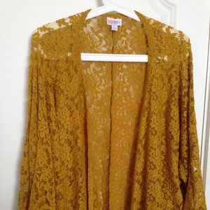 Lularoe Mustard Lace Lindsay L 😍